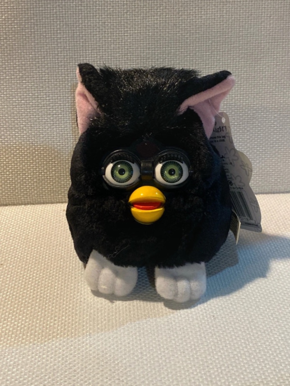 Vintage black Furby beanbag plush NWT